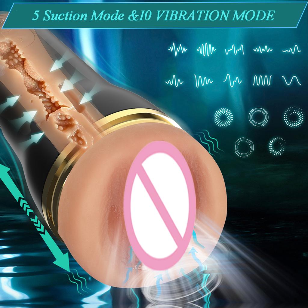 Masturbator Electric Automatic Shaking Sucking Masturbation Cup Vagina Sex Toys  Sexy Groans Male Masturbator Pussy Adult Tools