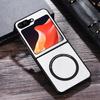 Luxury PU Leather Wireless Charge Magnetic Case For Samsung Galaxy Z Flip 3 4 5 6 Flip4 Flip5 Flip6 5G Shockproof Back Cover