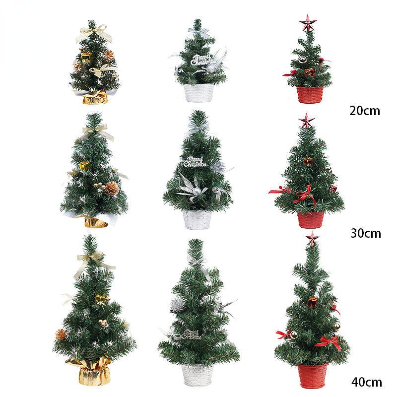 20/30/40cm Christmas Tree Mini Small Pine Tree Sisal Placed In The Desktop Ornaments New Year Xmas Party Decoration Navidad