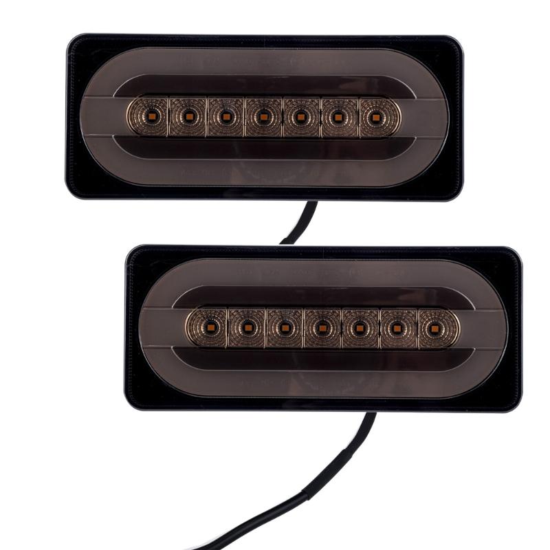 

2Pcs 12V-24V Oval Clearance Tail Brake Lamp Trailer Truck Lorry 55Leds Rear Light Side Marker Light Waterproof