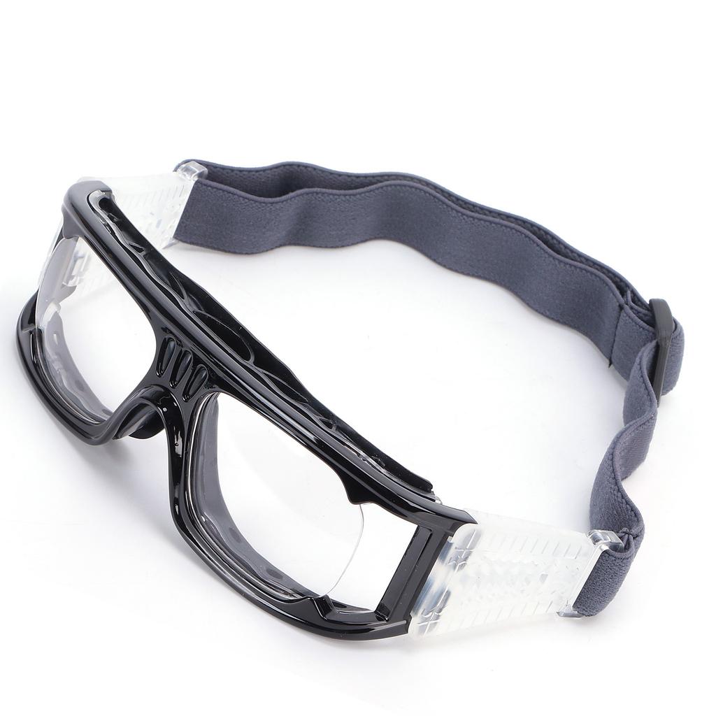 Sports Goggles UltravioletProof Impact Resistance Scratchproof Football Protective Glasses(Black )