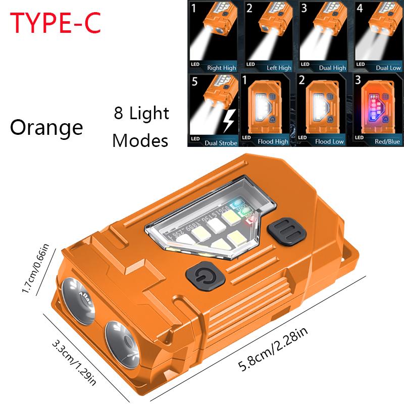 Tactical Flashlight Rechargeable,High Lumen LED & COB Dual Light,Compact Portable,Type-C Fast Charge,Camping Hiking Emergency