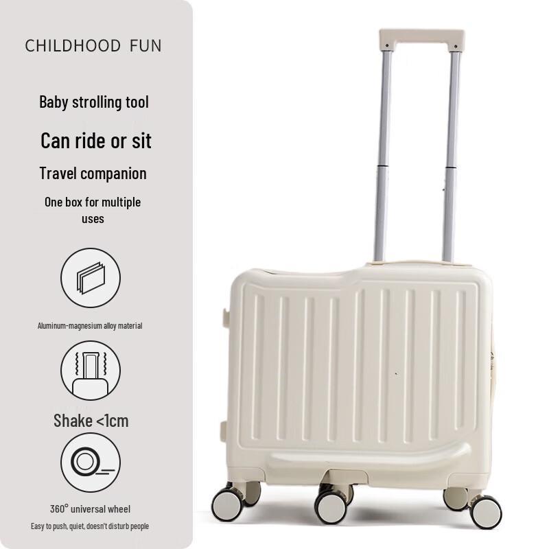 WEZHO Kids Ride-On Suitcase with Silent Universal Wheels