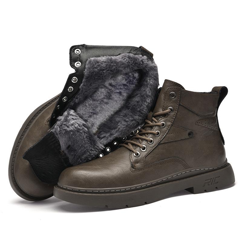 

Ботинки мартин мужские осенне-зимние новые ботинки с высоким берцем британский стиль модные рабочие ботинки подростковые ретро повседневные кожаные ботинки мужские 46