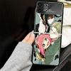 Anime S-Spy Family Anya Case for Samsung Galaxy Z Flip7 Flip6 Flip5 Flip4 Flip3 5G Hard Phone Shell Z Flip 7 6 5 4 3 Black Cover