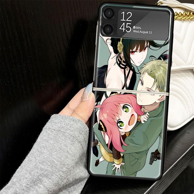 

Anime S-Spy Family Anya Case for Samsung Galaxy Z Flip7 Flip6 Flip5 Flip4 Flip3 5G Hard Phone Shell Z Flip 7 6 5 4 3 Black Cover Samsung Z Flip 7