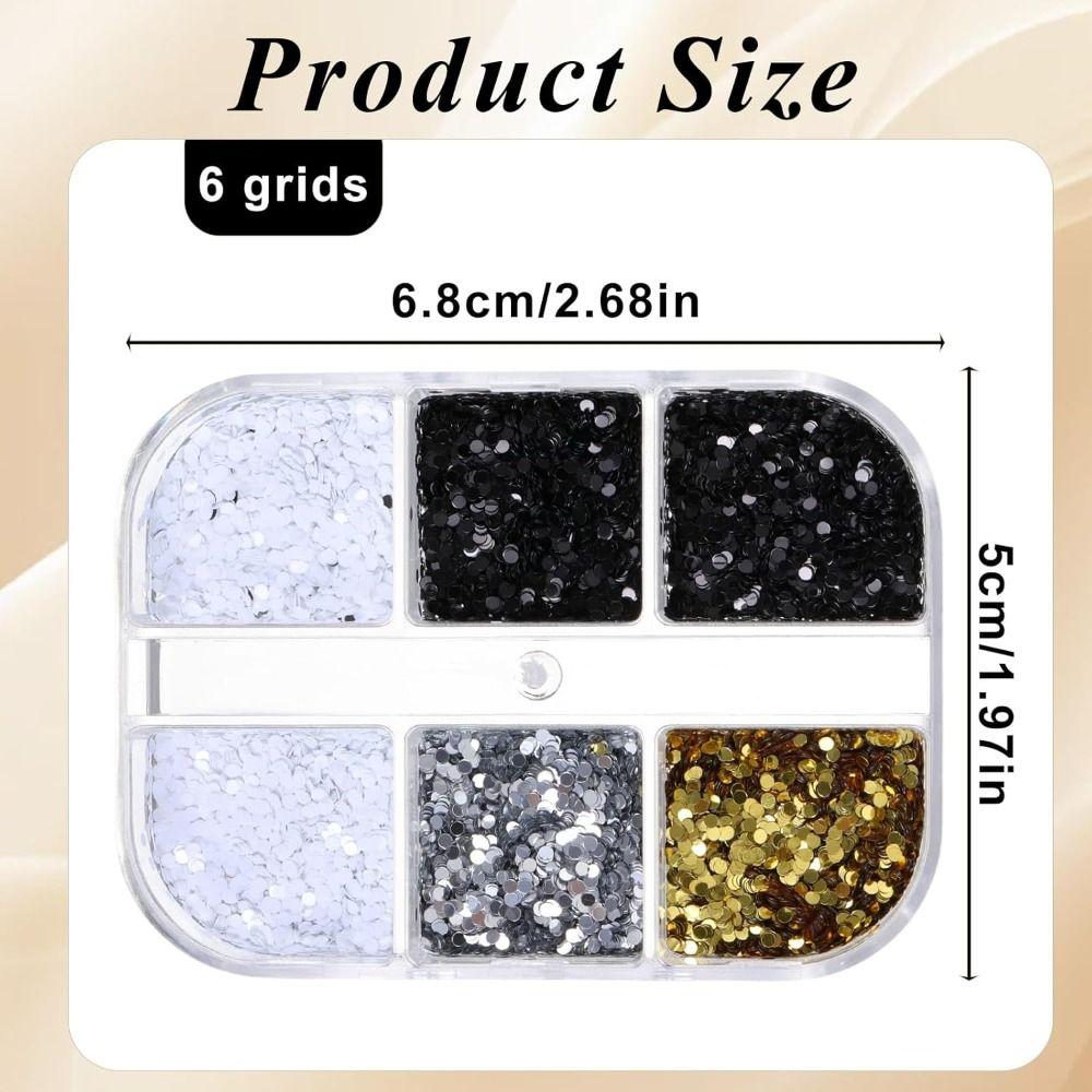1mm Tiny Dot Nail Art Sequins 3D Laser Round Dots Paillettes New Disco Nail Sequin  for Nail Art