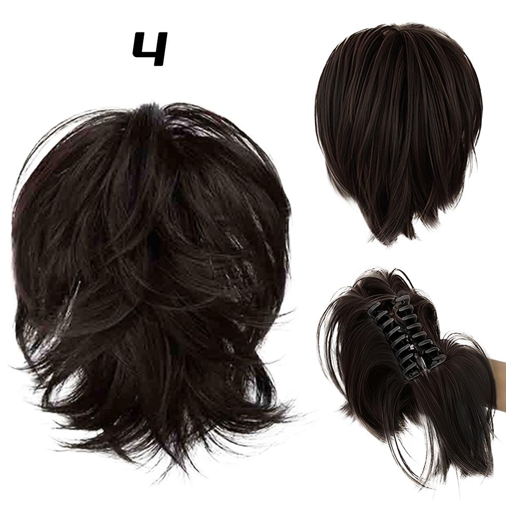 MISS WIG Synthetic Short Wavy Ponytail Extensions Deformation Claw Ponytail Style For Women Daily Party Wear