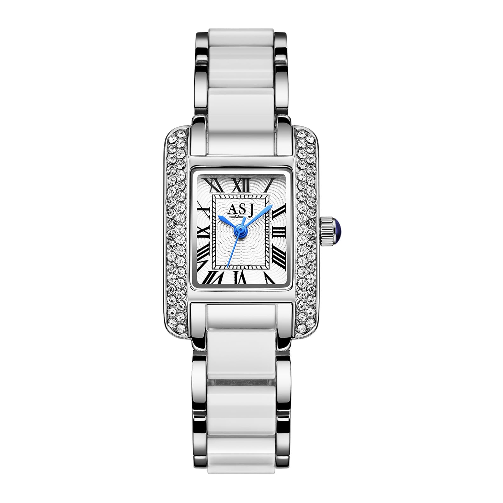 

Waterproof Ceramic Roman Alphabet Analog Square Fashion Silver Perfect for or Her Gift Cute, Women s Watch Watch, Simple, Stylish, Casual, Business,