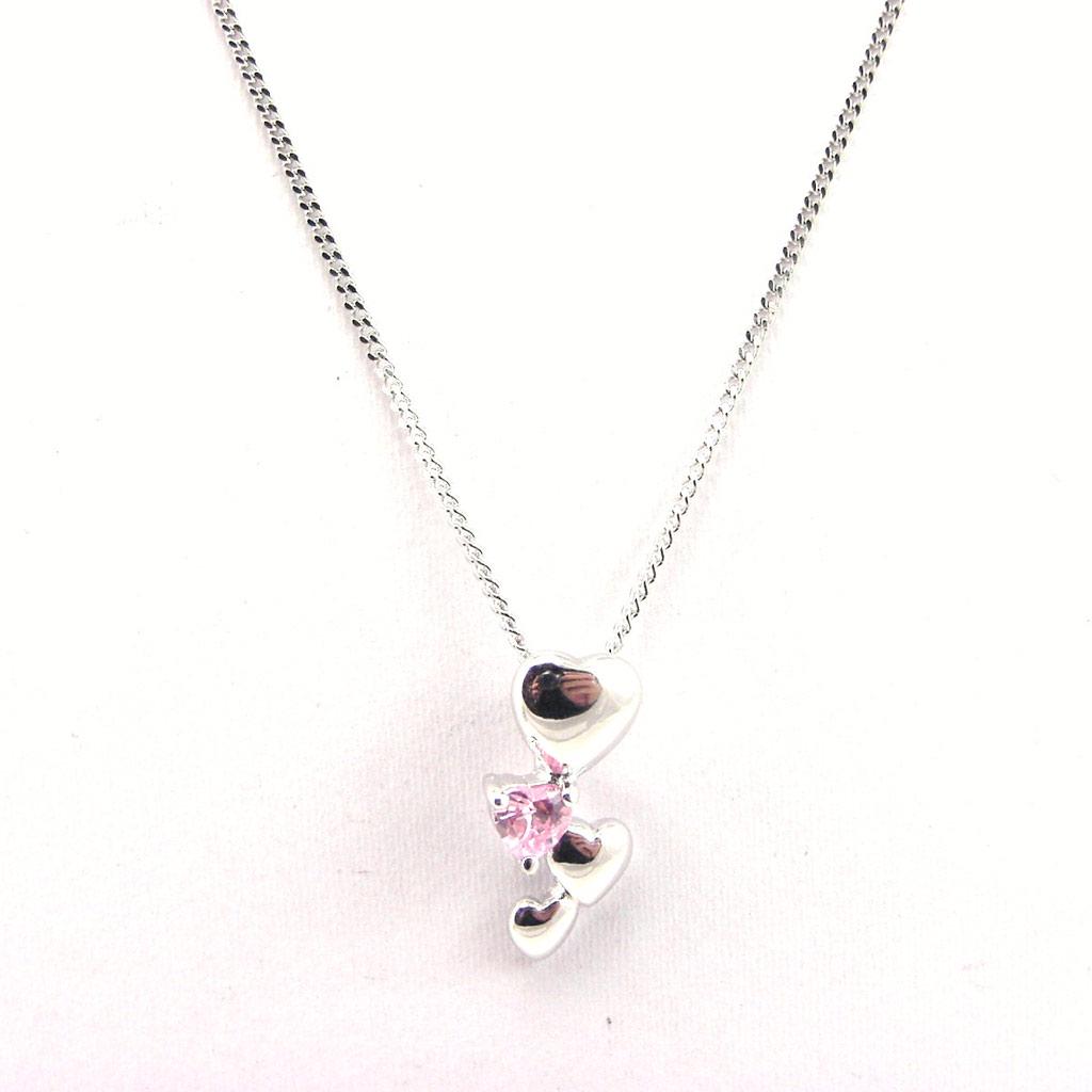 Altesse [F5916] - Collier Argent 'Hymne à l'Amour' Rose