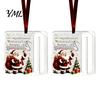 Customizable Holiday Gift Holders 2Pcs Christmas Cash Holder Ornament, Acrylic Money Hanging Decor with Santa Claus Ornaments Snowman Design,