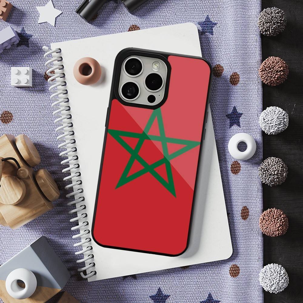 Flag Art M-Morocco Case For iPhone Mini,13,15,Pro,Max,For Magsafe,17,14,Plus,12,11,16,Magnetic Wireless Charging