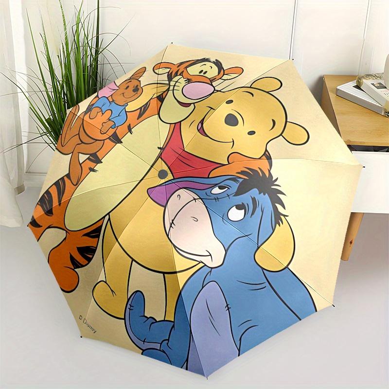 

1 Auto Open Winnie the Pooh, Tigger Themed Colorful 8 rib Portable Umbrella for Men and Women, A Compact Commuting Companion Suitable for Da