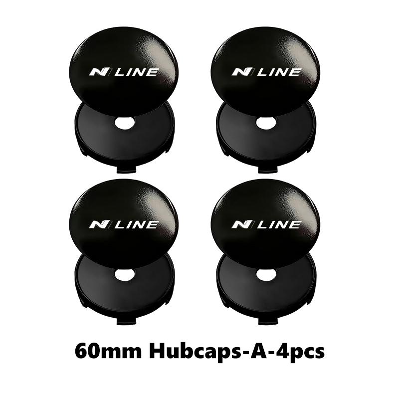 For Hyundai Wheel Center Sticker Emblem Rim Caps Hub Cover Logo Badge Decal N Line Sonata Azera Coupe SantaFe Genesis Accent c1