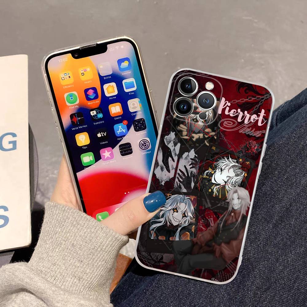 The Freak Circus Pierrot Game Transparent Case For IPhone 11 12 13 14 15 16 17 Air Pro Max Plus Mini Shockproof Cover