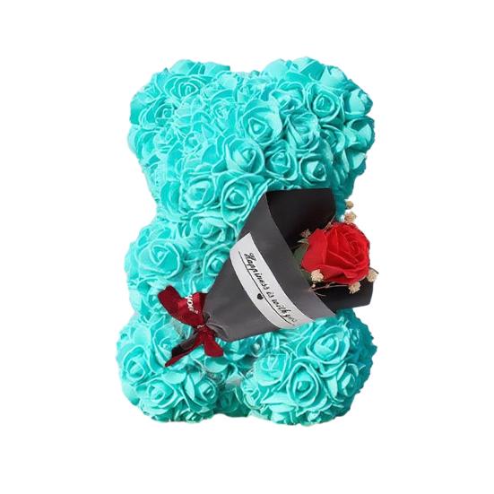 

Cute Bear Artificial Rose Flower with Gift Box Valentine s Day Gifts for Mom Wife Grandma Girlfriend Sister in Mother s Day Birthday Anniversary 1 Set озеро синього кольору