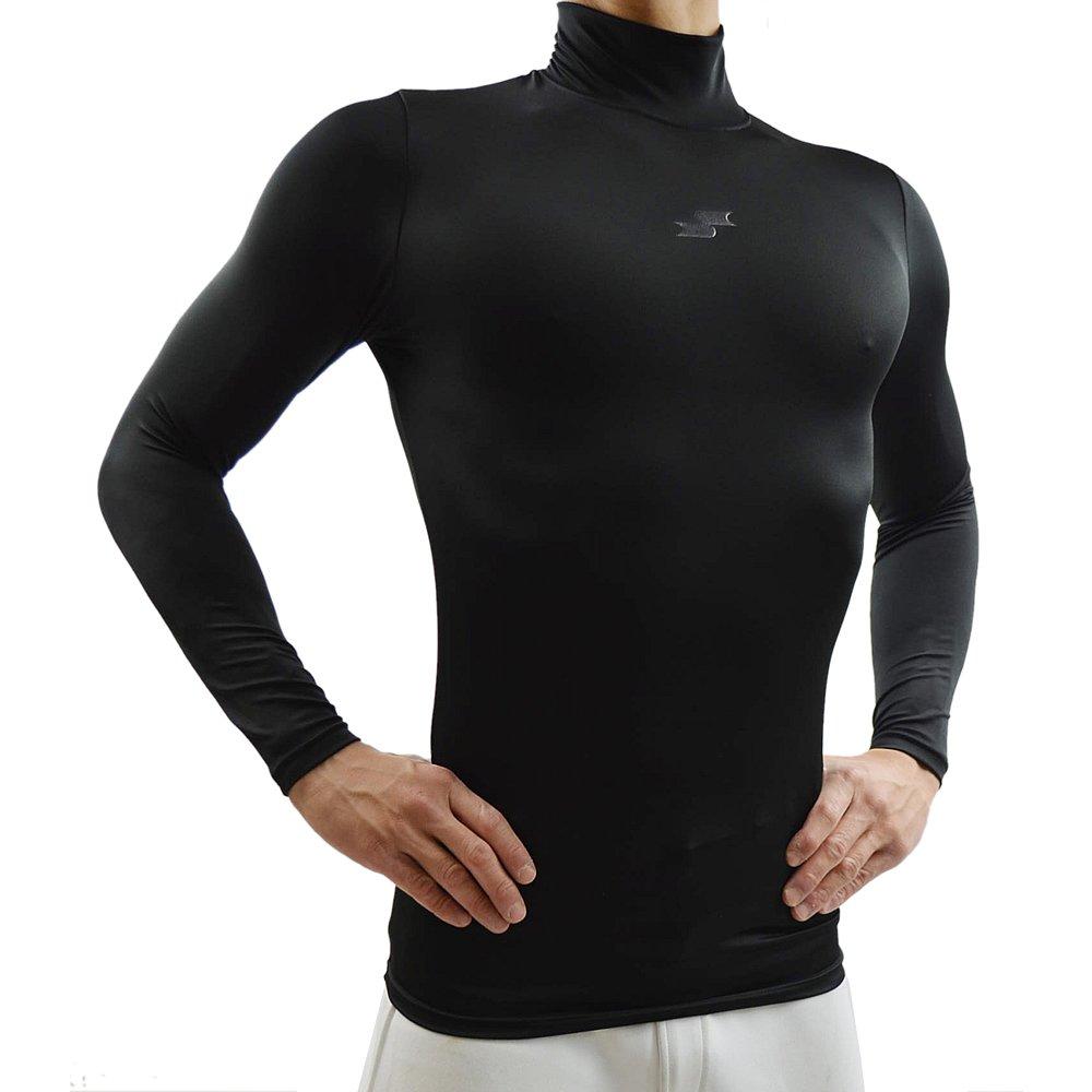 SSK Baseball Fitted High Long General Use Size BU1516HL Undershirt, Neck, Sleeve, (90), Black, S,