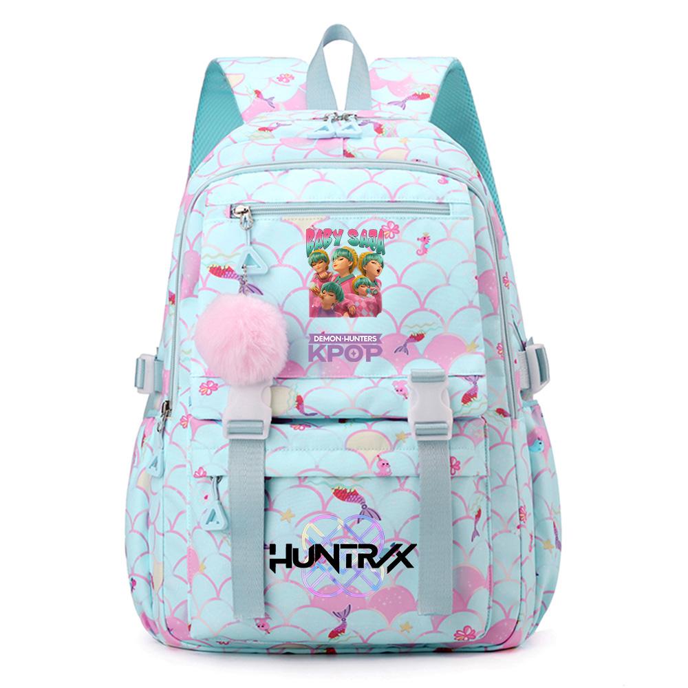 Anime K-Pop Demon Hunters Printed Backpack Large Capacity Bookbag Student Boy Girl Schoolbag Outdoor Large Capacity Waterproof Sport Laptop Travel Bag