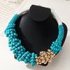 Hot Sale Pearl Jewelry European American Fashion Versatile Multi Layer Handmade Beaded Short Necklace Set For Women