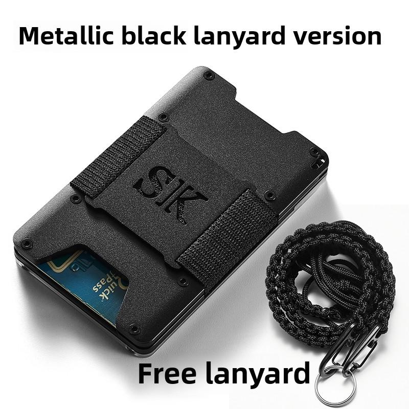 

Креативный металлический чехол для карты RFID с защитой от кражи, нашейный значок, карта с разрешением на работу, зажим для рукава, мини-кошелек, простая рабочая карта