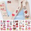 New Cartoon Valentine's Day Love Series Tattoo Stickers Waterproof Party Gift Fun Face Hand Stickers
