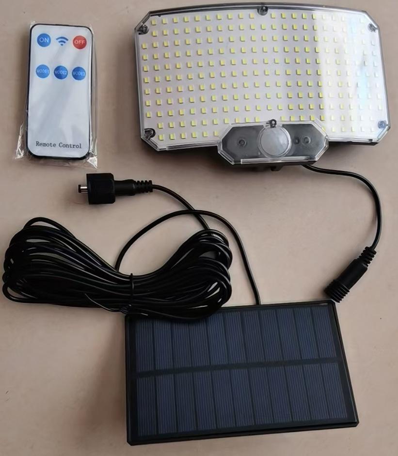 Outdoor Solar Motion Sensor Wall Lights with Remote Control for Courtyard and Corridor