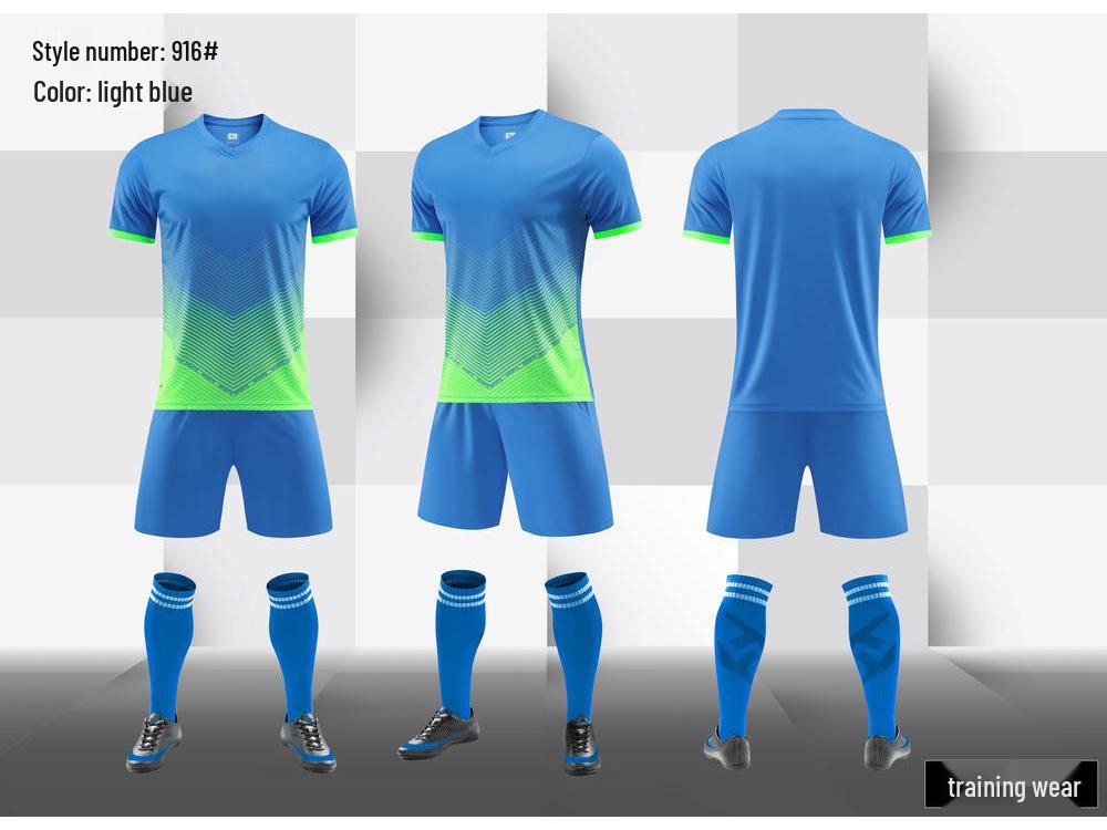 Customized Short Sleeve Football Jersey Set for Men, Women & Kids - Includes Number Printing for Team & Training