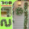 Christmas Decoration Soft Glue Leaves Simulation Door Hanging Simulation Rattan Wall Hanging