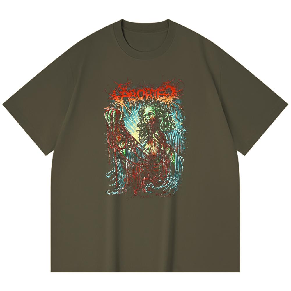 230 g/m² 100% Bavlna T-shirt Heavy Metal Rocková Kapela Tisk Populární Hudby Unisex Těžký Bavlněný T-shirt