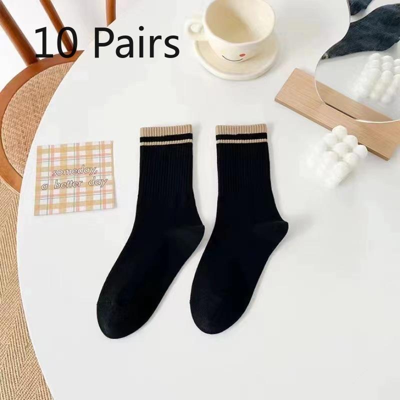 10 Paar Damen Herbstmode Neuer Stil Freizeit In der Tube Frotteesocken