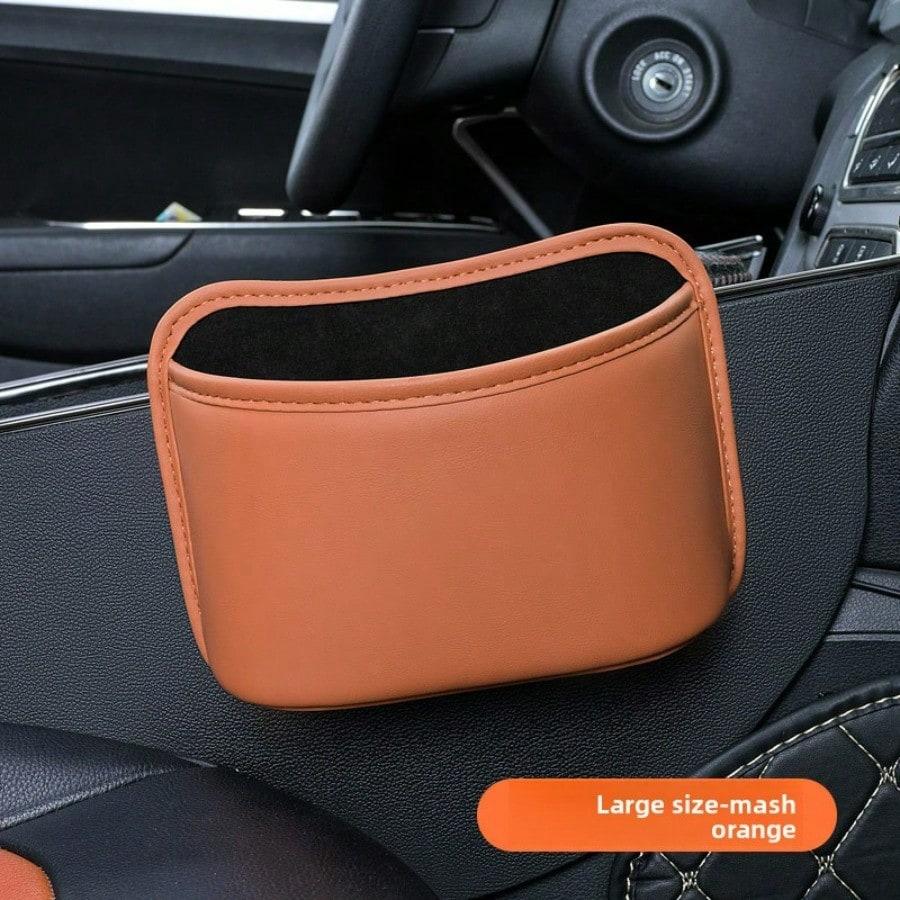 Car Trash Can, Car Door Seat Back Storage Bag, Car Leather Storage Bag, Storage Box, Water Cup Holder