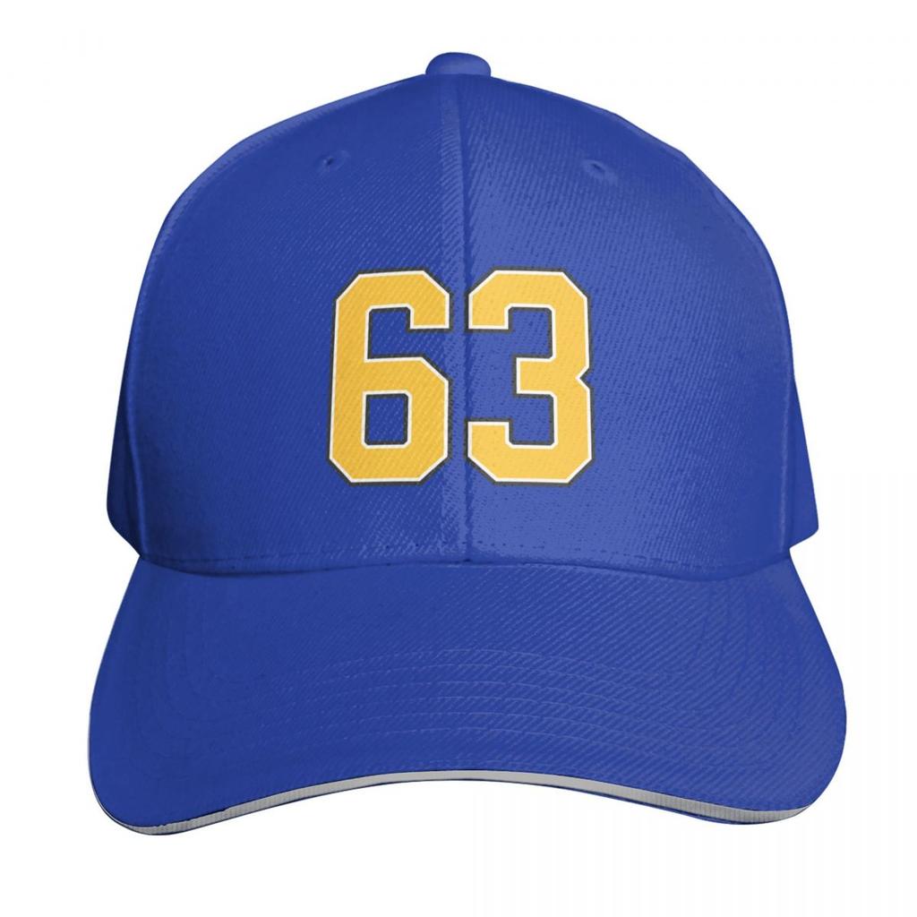 Yellow Number Lucky Sports Jersey Sixty Three Baseball Cap Sailor Cap for Unisex Sunscreen Luxury Caps Unisexs Baseball Womens