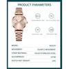 "Elegant Women's Rose Gold Analog Quartz Watch Waterproof Stainless Steel Casual Business Style"