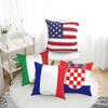 Usa Australia Flag Print Cushion Cover Super Soft Short Plush Pillow Covers 45*45 Throw Pillow Case Sofa Home Decor Pillowcase