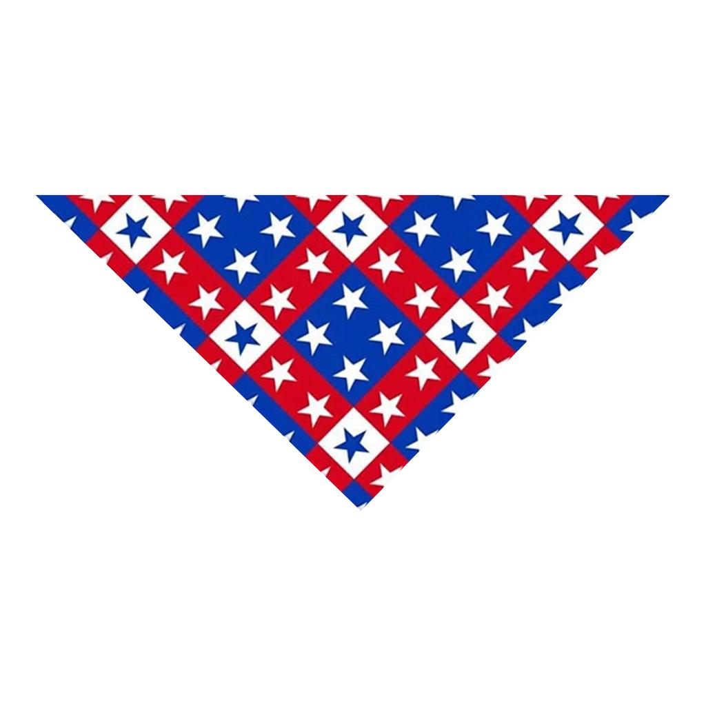 Pet Bandana with Distressed Flag Print Triangular Scarf for Dogs Adjustable Neck Accessory for Independence Day Outdoor Events