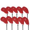 10Pcs Golf Head Cover Color Leather Iron Cover Golf Club Cover with Big Number