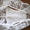 Sexy Low Rise Thong for Women - Lace Floral Embroidery Sheer Lingerie