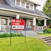 For Sale By Owner Yard Sign with Stakes, 30 inches High, Double-Sided Printing, For Sale By Owner Signs for Real Estate, Yard Sign for Home House