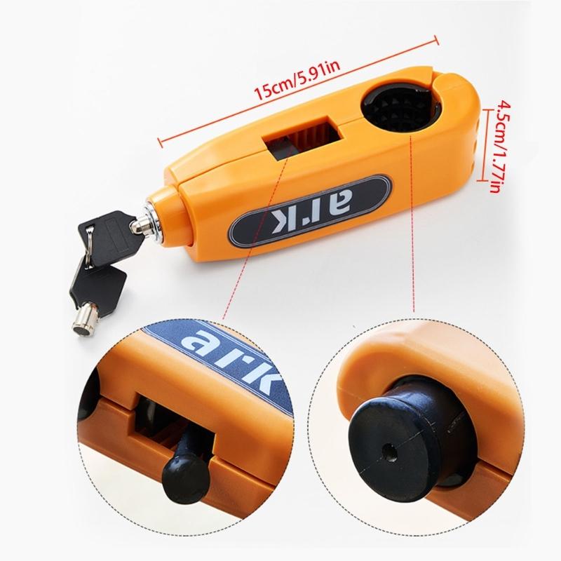 Motorcycle Handlebar Lock Cycling Helmet Lock Brake Lock Anti-Theft Grip Lock Bicycles Security Lock