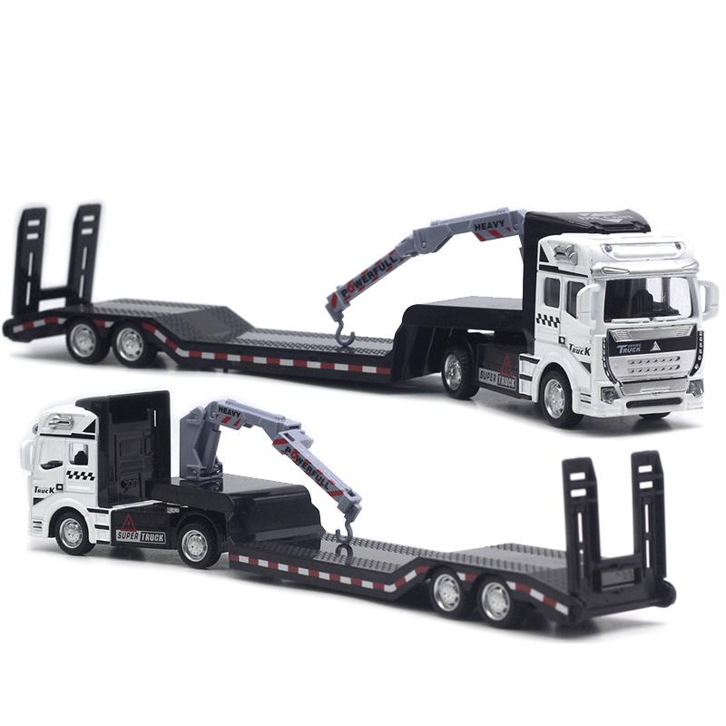 1: 50 Alloy City Flatbed Transport Vehicle, Multiple Trailers, 33Cm Car Model, Cloud Ladder Truck, Excavator