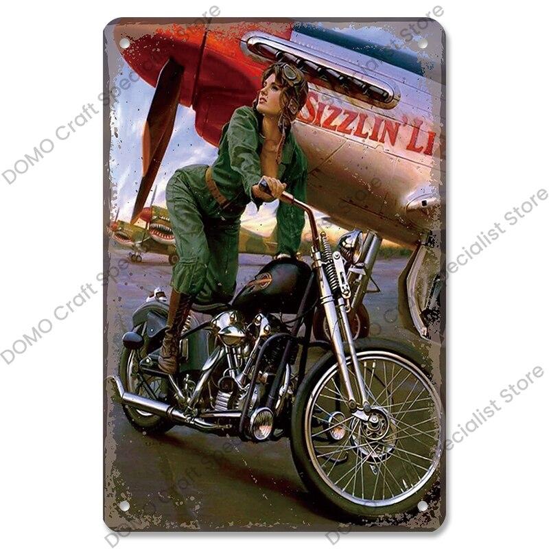 Vintage Motocross Poster Metal Tin Signs  Motorcycle Grand Prix Metal Plaque Retro Wall Decor for Garage Moto Club Man Cave