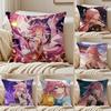 Y-Yae Shrine Maiden Impact Pillow Case Anti-dustmite Invisible Zipper Sofa Bed