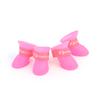 4pcs/Set Dogs Shoes Candy Colors Rubber Waterproof Soft Pet Rain Boots For Puppy Cats S/M/L
