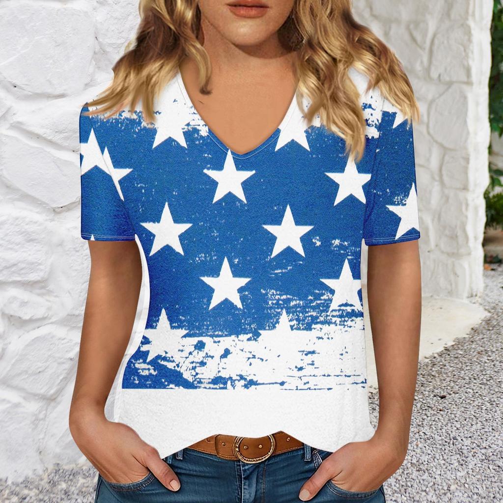 Trička s krátkým rukávem a výstřihem do V pro ženy, módní topy, moderní lehký měkký ležérní letní top