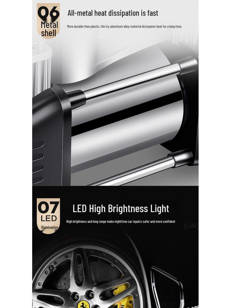 High-Power Dual Cylinder Portable Off-Road Car Tire Inflator