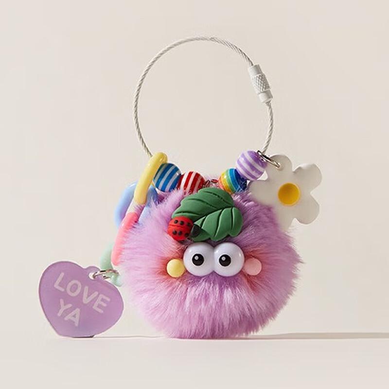 Зеленый Источник Милый Румянец Божья Коровка и Сажа Дух Плюшевый Брелок Шарм для Сумки