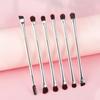 Silver Double-Ended Brow & Eye Makeup Kit: Brush, Pen, Mascara, Curler, Eyeshadow, and Concealer Tools