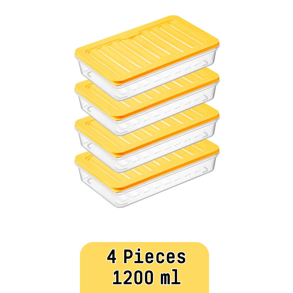 Refrigerator Organizer Storage Container Suitable for Microwave and Freezer 1200 Ml