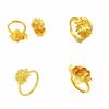 Ancient Floral Adjustable Ring Copper Gold Jewelry Accessories  Birthday Celebration