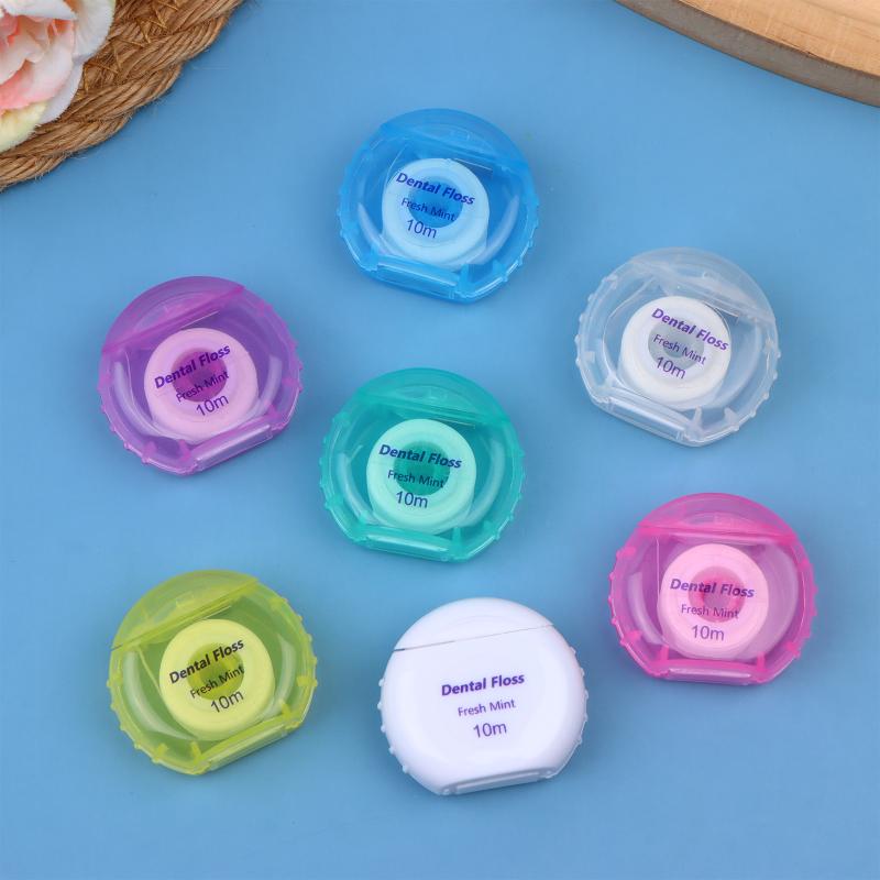 Mint Floss Roll 5Pcs Durable Dental String Removes Debris Fresh Breath Daily Use For Travel Home